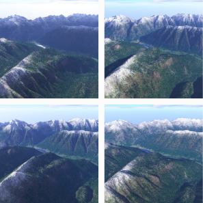 Höhenmodell mit umlaufender Sonne, DEM Mt. Baker. Click for Zoom.